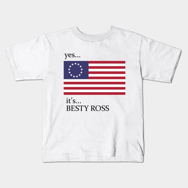 betsy ross FLAG USA american flag 1976 80s T-Shirt Kids T-Shirt by Azadinstore